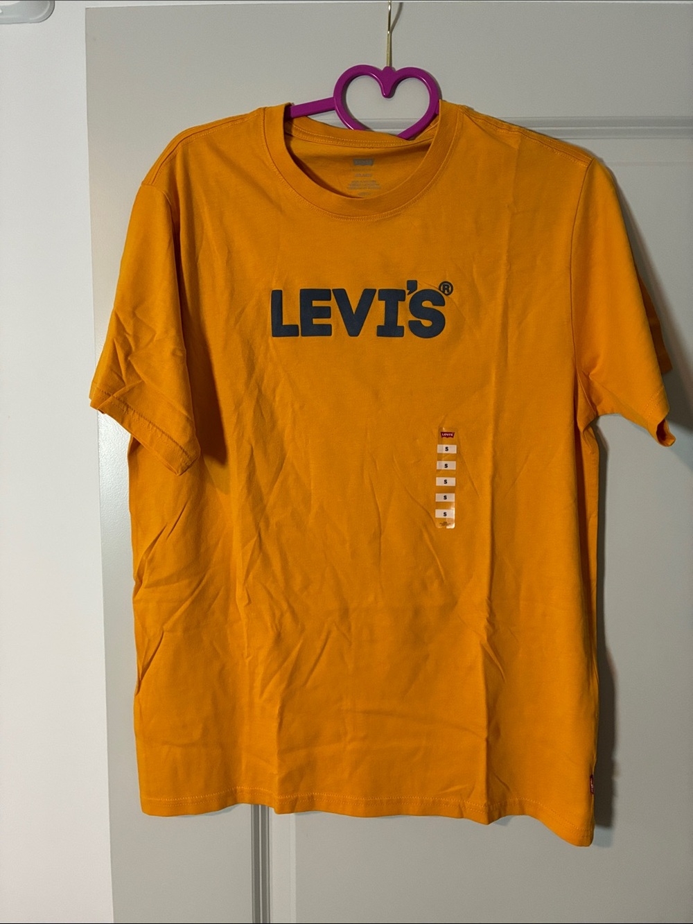 Levi's Men's Orange Short Sleeve Logo Tee